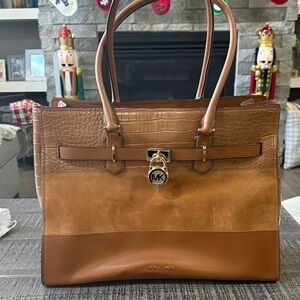 Michael Kors Tan and Brown Tote Bag